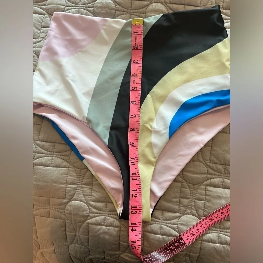 NWT Mara Hoffman Swim Lydia Bikini Bottom Womens Sage Multi Color